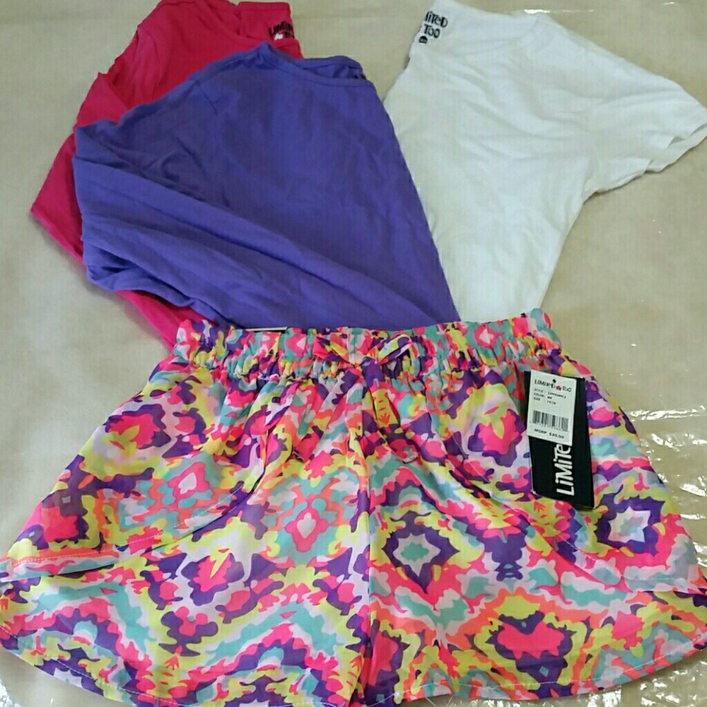 Limited Too lot 14/16 shirts shorts
